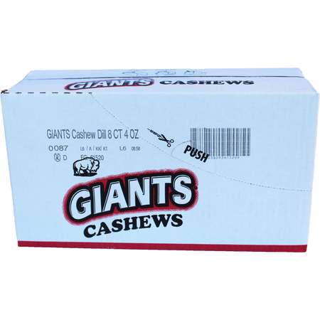 Giant Snack Giants Cashews Dill 4 oz., PK8 61520